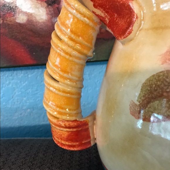 Gorgeous large hand painted pitcher. - Picture 2 of 4